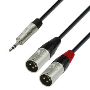 Adam Hall Cables 4Star Y-Cable 2 x XLR Male x Minijack TRS | 1.8 m